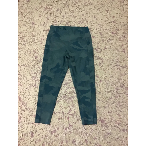 The North Face Pants - Women's The North Face Teal Camo Leggings XL Like NEW